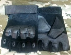 Купить Тактичні рукавички без пальців з накладками ERGO Black в интернет-магазине Каптерка в Киеве и Украине